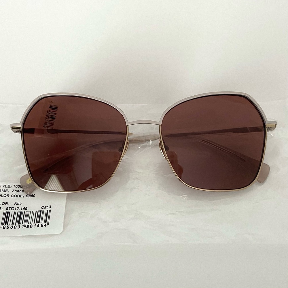 NEW RAEN Zhana Titanium 57mm Geometric Sunglasses